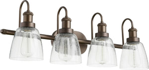 30"W 4-light Bath Vanity Light Oiled Bronze