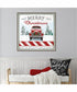 Framed North Pole Christmas Truck by Elizabeth Tyndall Canvas Wall Art Print (30  W x 30  H), Sylvie Greywash Frame