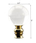 Acrylic Ball Lamp Finial with Polished Brass Base 2"h