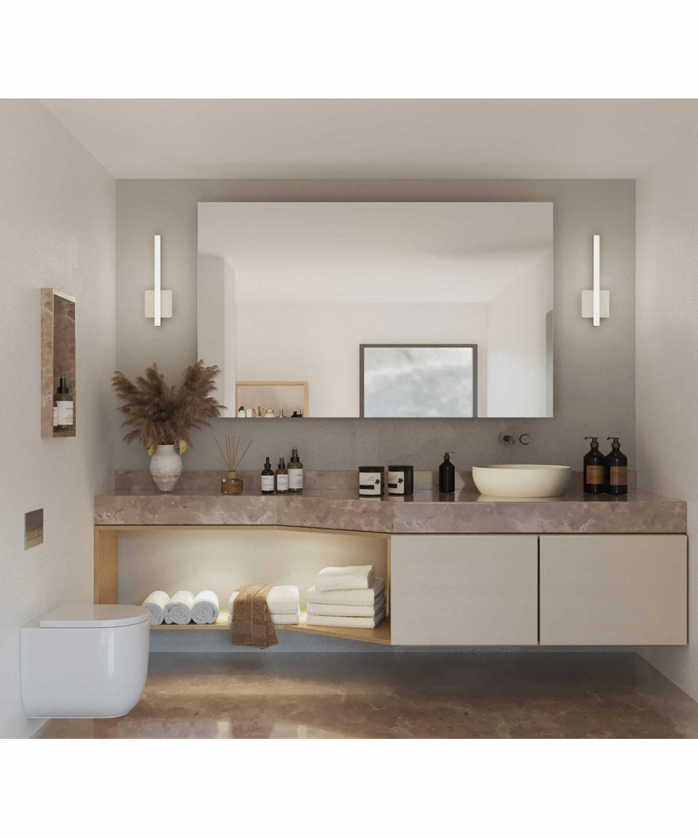 Phase 4 16 in. Small Modern Integrated 3CCT Integrated LED Linear Vanity Light Brushed Nickel