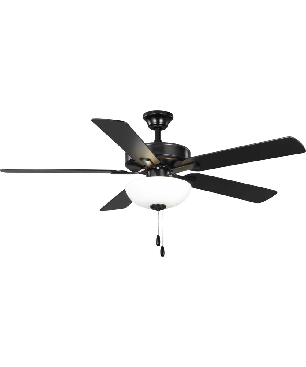 AirPro 52 in. 5-Blade Transitional Ceiling Fan with Light Matte Black