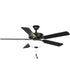AirPro 52 in. 5-Blade Transitional Ceiling Fan with Light Matte Black