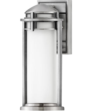Annapolis 1-Light Small Outdoor Wall Mount Lantern in Antique Brushed Aluminum