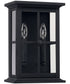 Mansell 2-Light Outdoor Wall Mount Rain or Shine - Black with Clear Glass