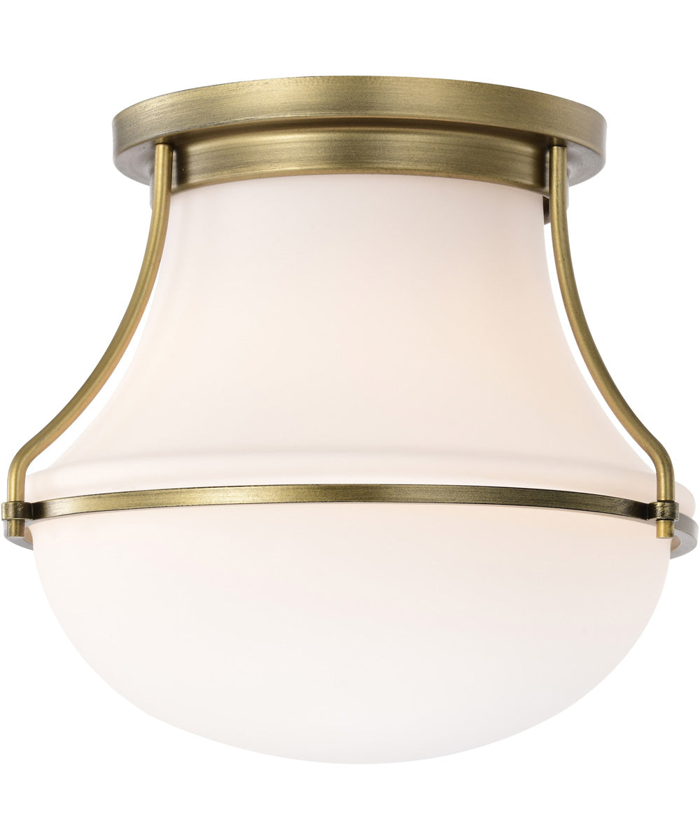 Valdora 1-Light Close-to-Ceiling Natural Brass