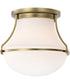 Valdora 1-Light Close-to-Ceiling Natural Brass