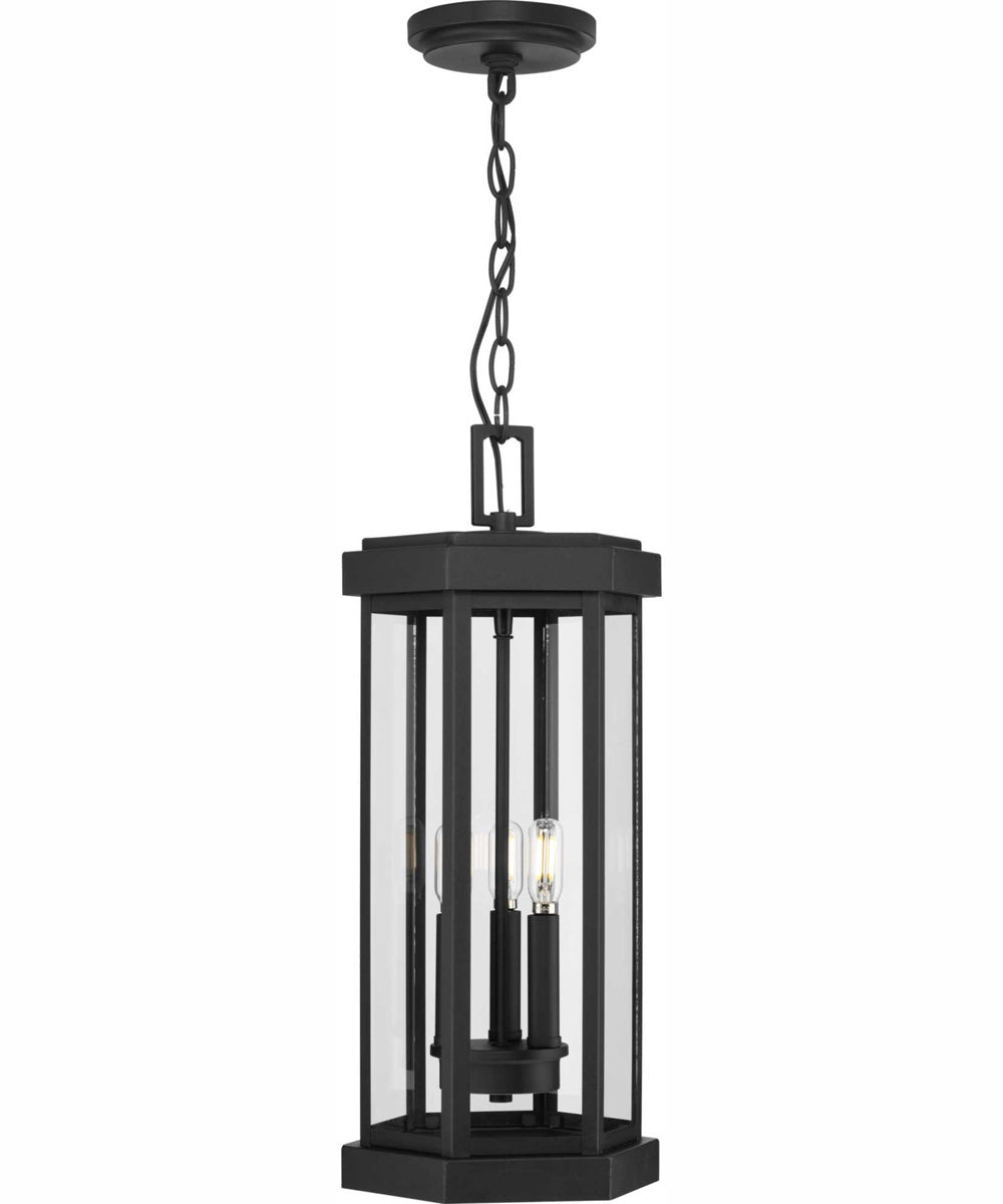 Ramsey Modern Farmhouse Outdoor Hanging Lantern Textured Black