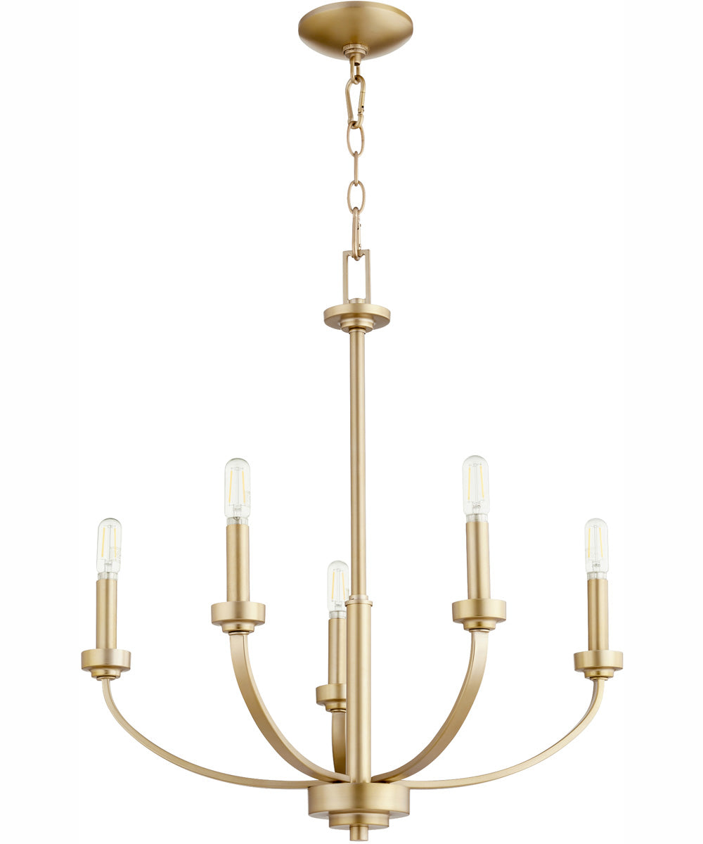 Reyes 5-light Chandelier Aged Brass