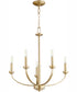 Reyes 5-light Chandelier Aged Brass