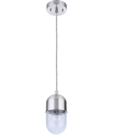 Pill 1-Light Mini Pendant Brushed Polished Nickel