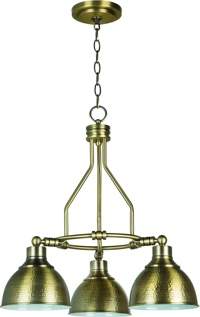 23"W Timarron 3-Light Down Chandelier Legacy Brass