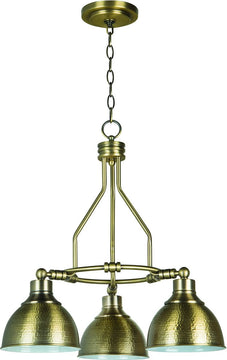 23"W Timarron 3-Light Down Chandelier Legacy Brass