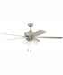 60" Outdoor Super Pro 104 4-Light Indoor/Outdoor Ceiling Fan Painted Nickel