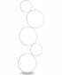 Fedora Led Floor Lamp 5 Rings/White