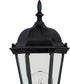 1-Light Medium Post Top or Pier Mount Lantern in Black