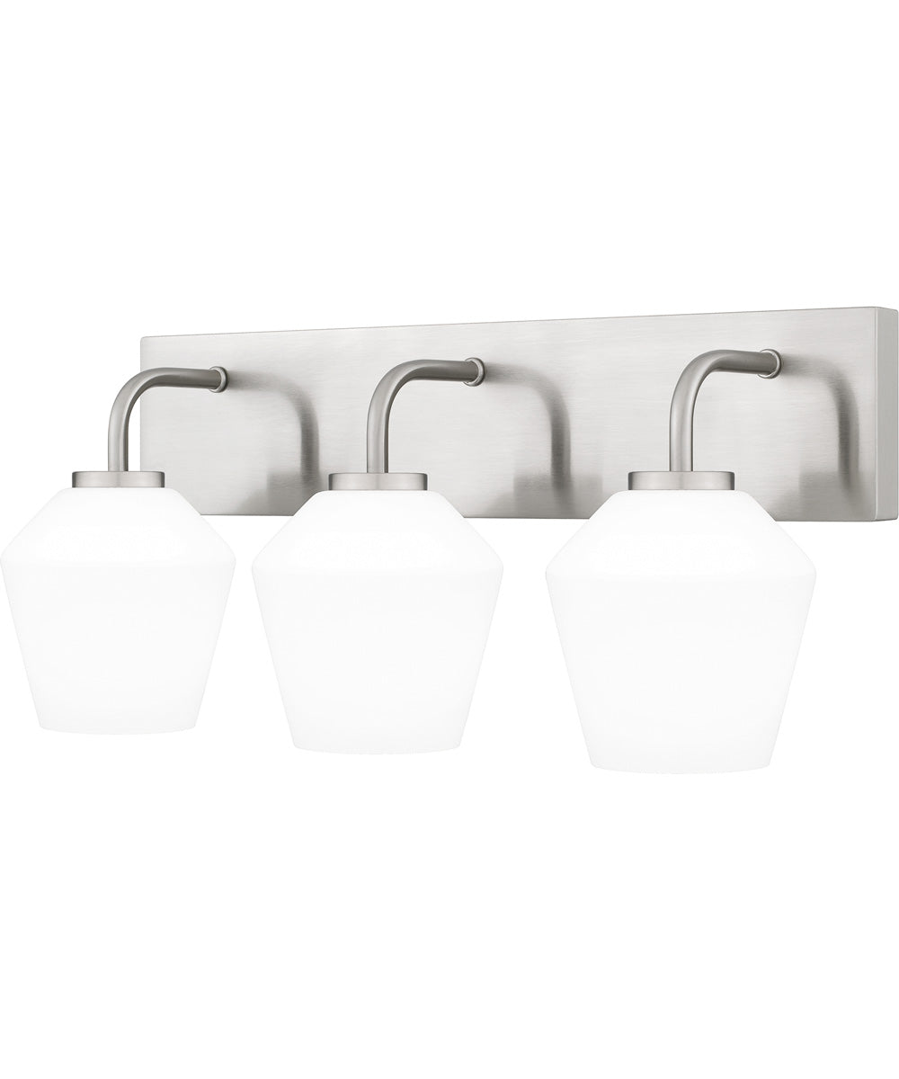 Nielson Large 3-light Bath Light Brushed Nickel