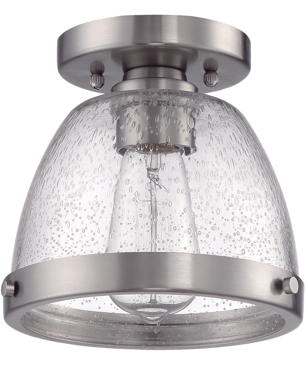 Lodie 1-Light Flushmount Brushed Polished Nickel