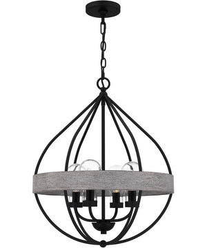 Tansy 4-light Pendant Matte Black