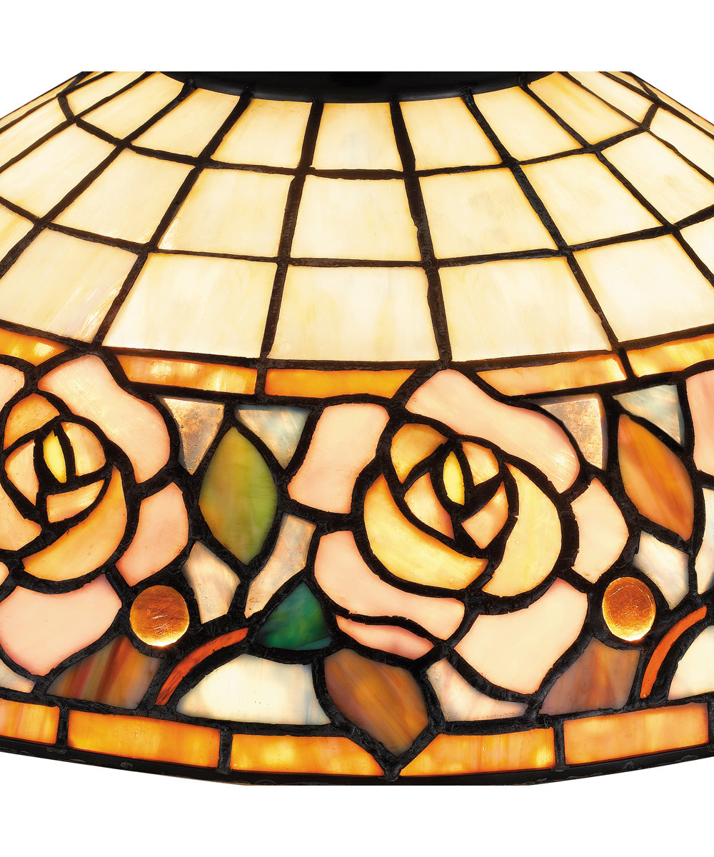 Tiffany Small 2-light Table Lamp Matte Black