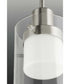 Moderna LED Clear Glass Mid-Century Modern Pendant Light Brushed Nickel
