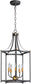 18"W Wellington 5-Light Pendant Oil Rubbed Bronze / Antique Brass