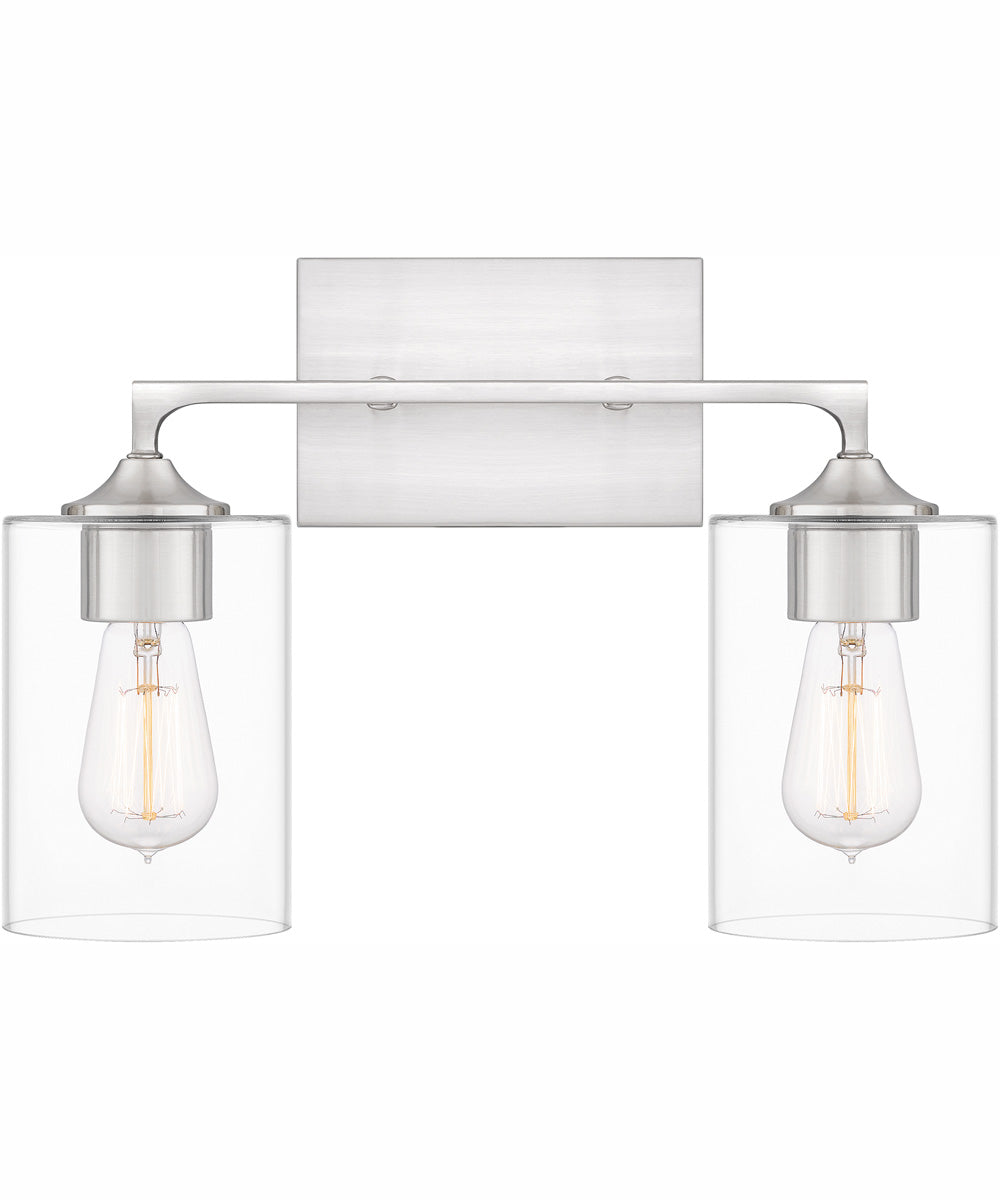 Prescott Medium 2-light Bath Light Brushed Nickel