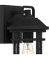 Quincy Medium 1-light Outdoor Wall Light  Coastal Armour Aluminum Earth Black