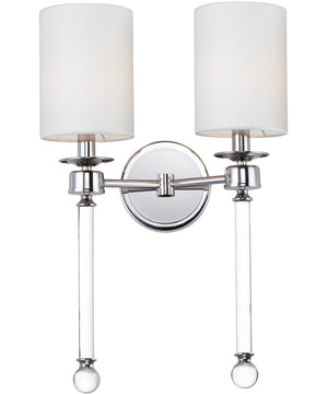 Lucent 2-Light Wall Sconce Polished Nickel