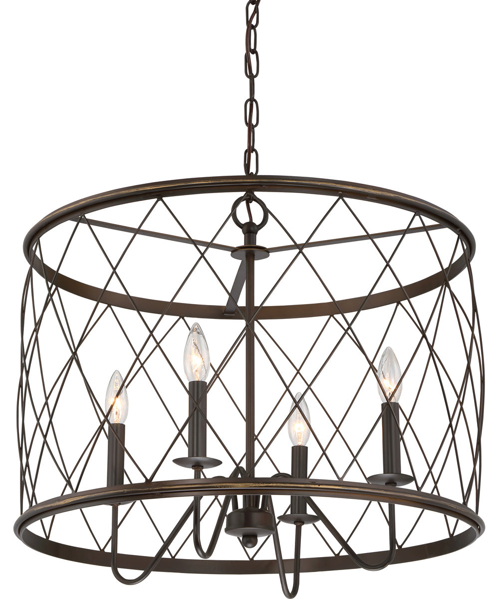 Dury 4-light Pendant Palladian Bronze