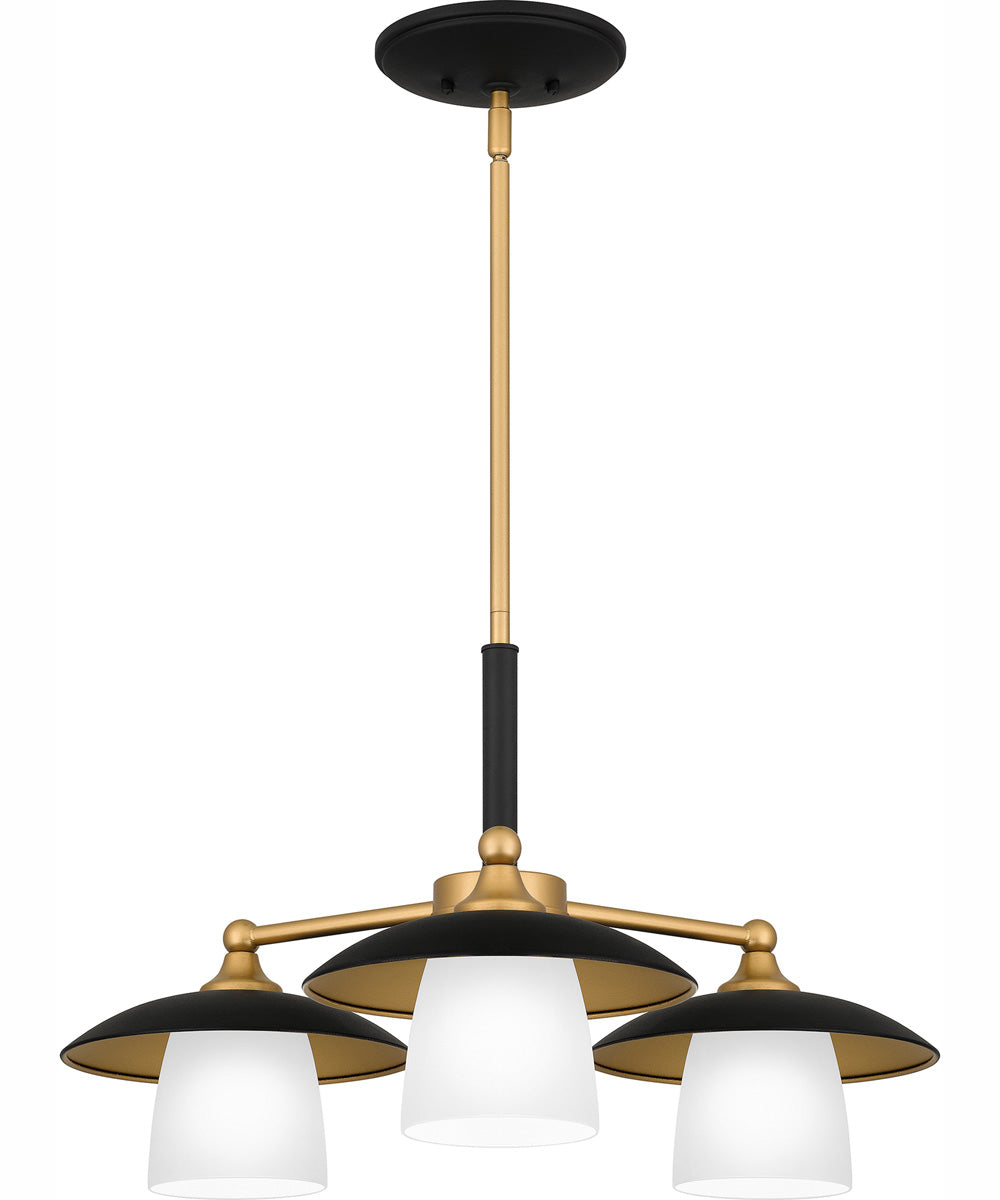 Fayette 3-light Chandelier Earth Black