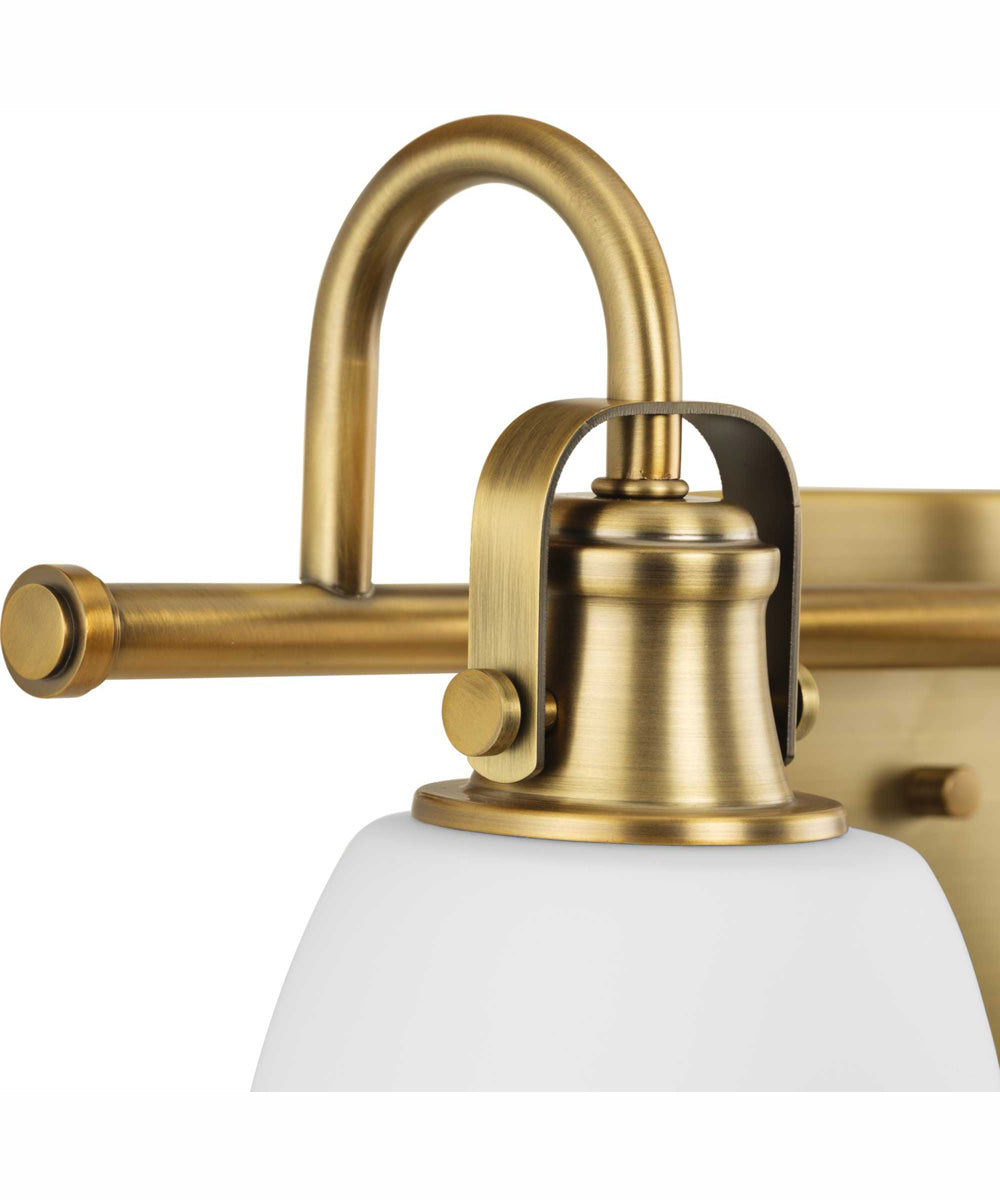 Presto 3-Light Coastal Bath Vanity Light Vintage Brass
