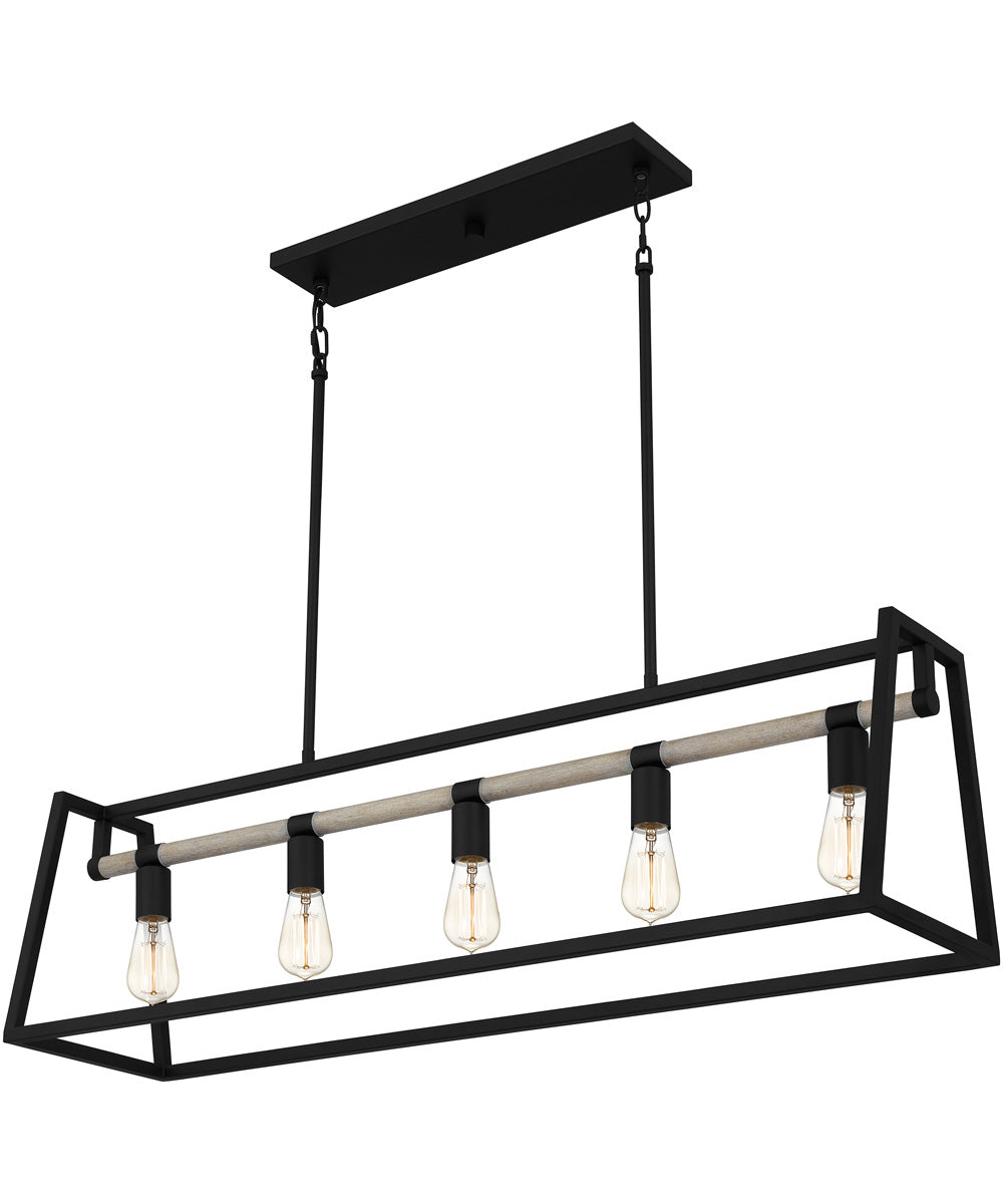 Tippet 5-light Island Light Matte Black