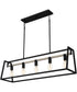 Tippet 5-light Island Light Matte Black