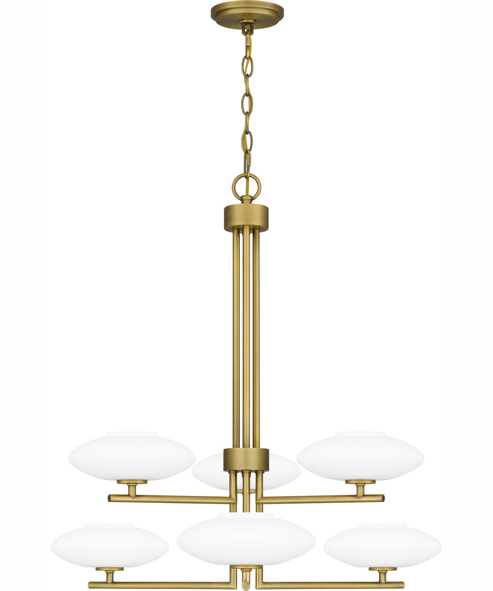 Quoizel Chandelier 6-light Chandelier Aged Brass