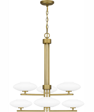 Quoizel Chandelier 6-light Chandelier Aged Brass