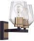 Avante Grand 2-Light Vanity Flat Black/Satin Brass