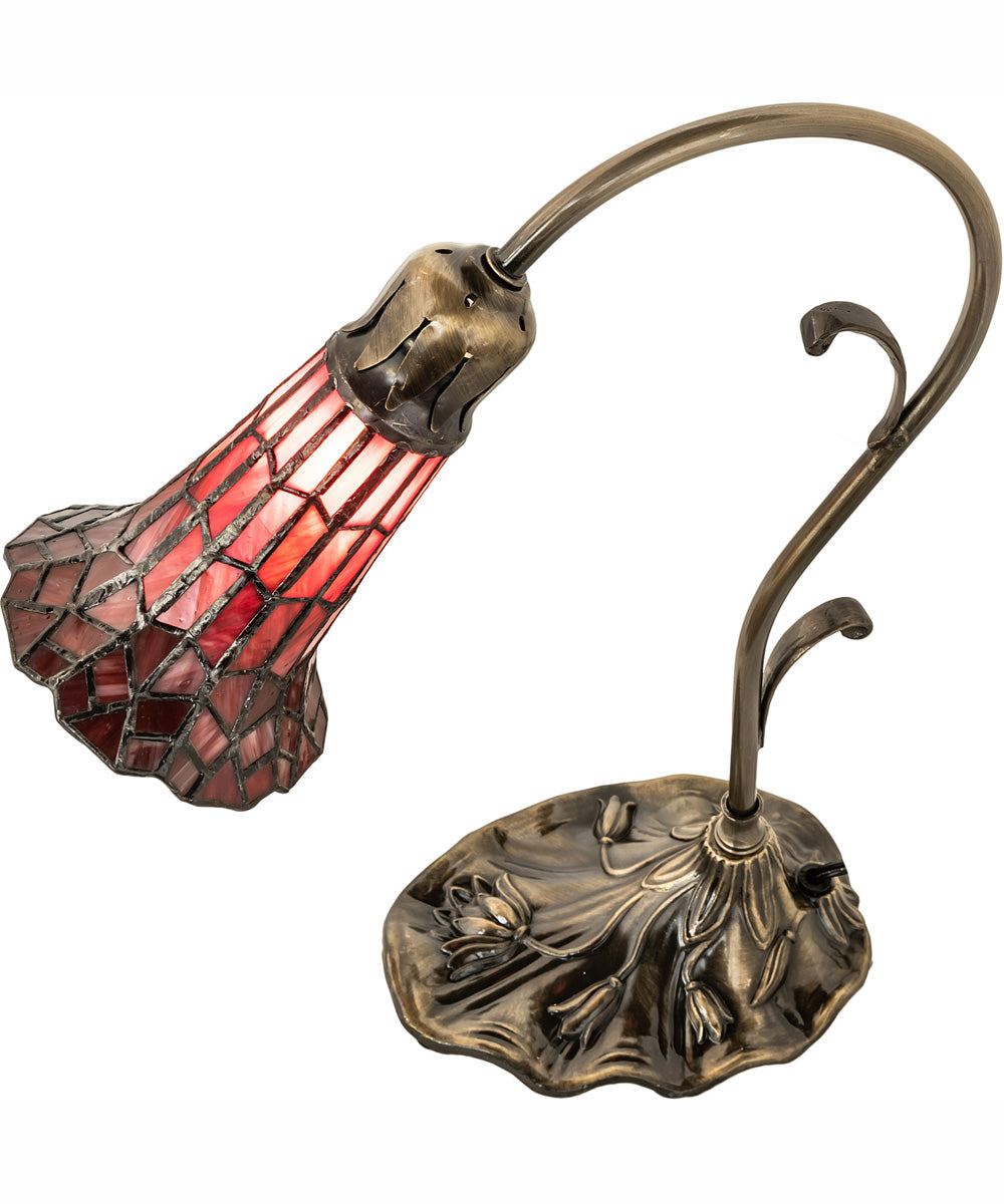 15" High Stained Glass Pond Lily Accent Lamp