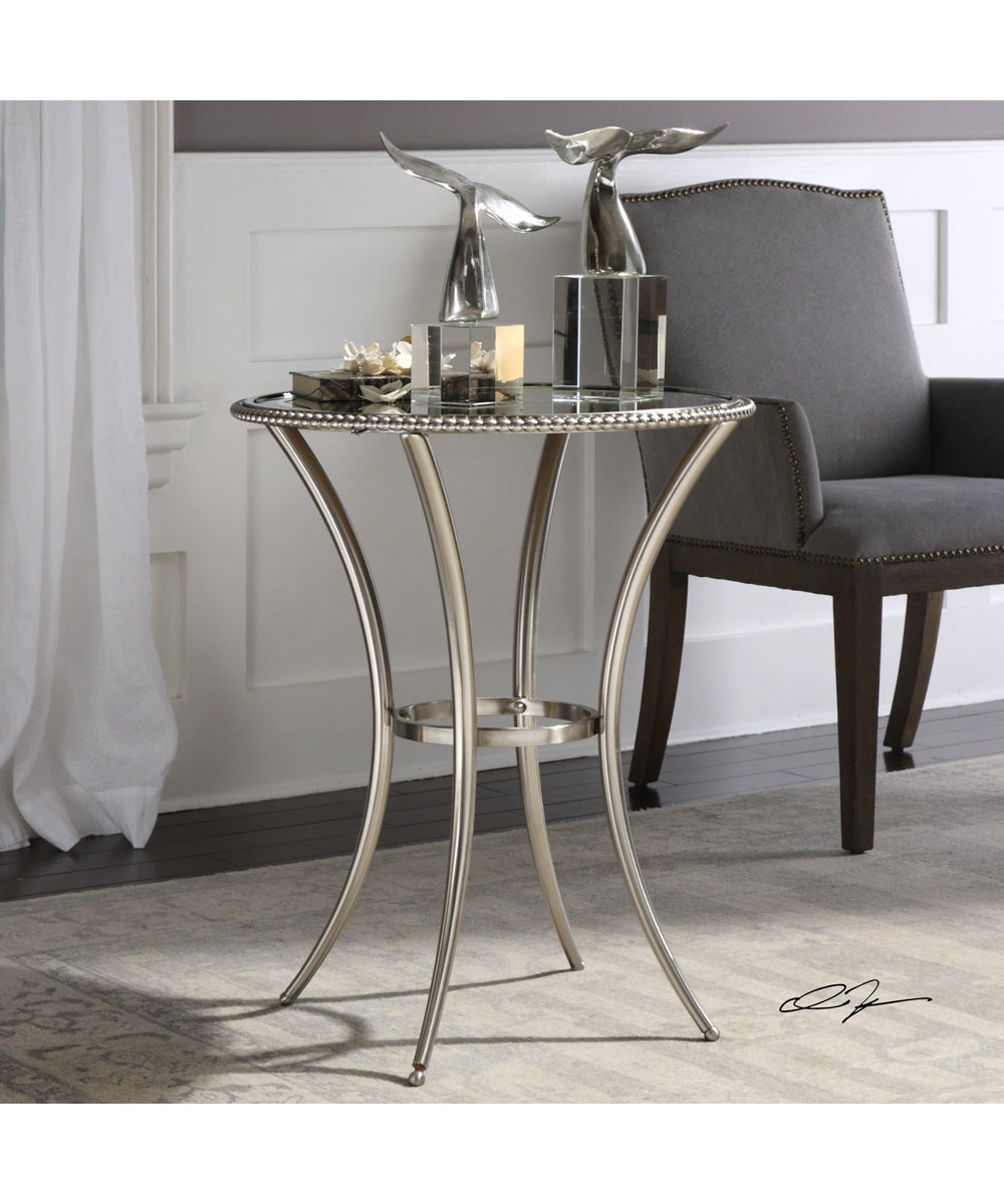 Sherise Beaded Metal Accent Table