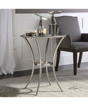 Sherise Beaded Metal Accent Table