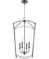 Mantle 4-light Entry Foyer Hall Chandelier Matte Black