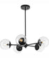 Atwell 5-Light Mid-Century Modern Chandelier Matte Black