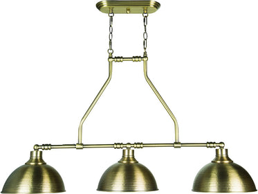 32"W Timarron 3-Light Island Pendant Light Legacy Brass