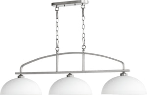 47"w Reyes 3-Light Kitchen Island Light Classic Nickel