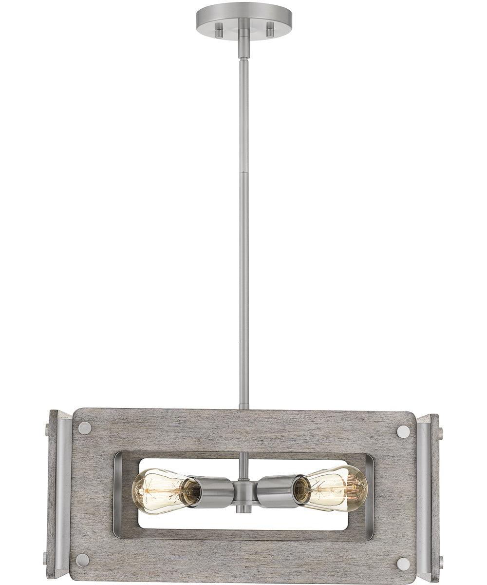 Lonny 4-light Pendant Brushed Nickel