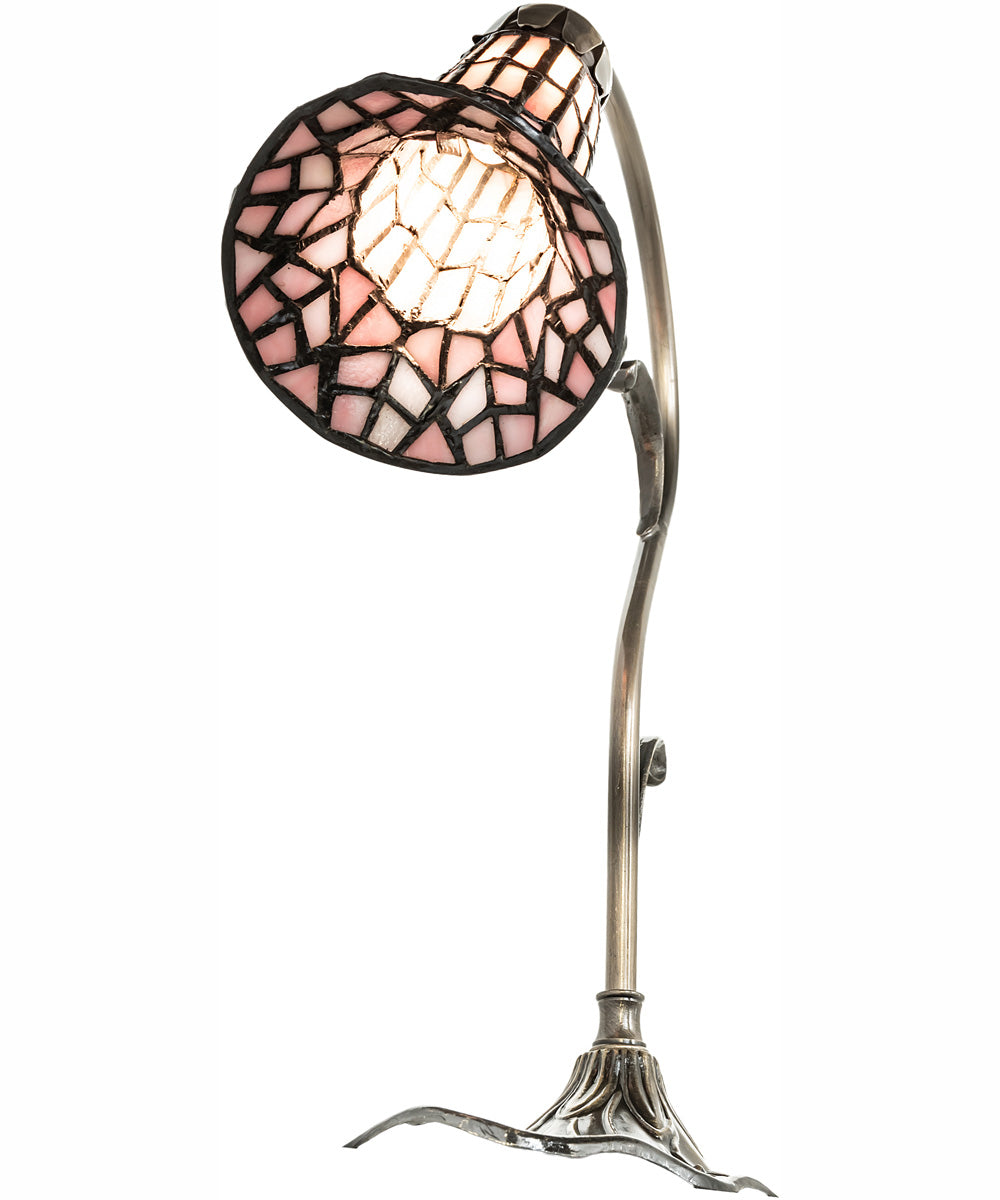 15" High Stained Glass Pond Lily Accent Lamp