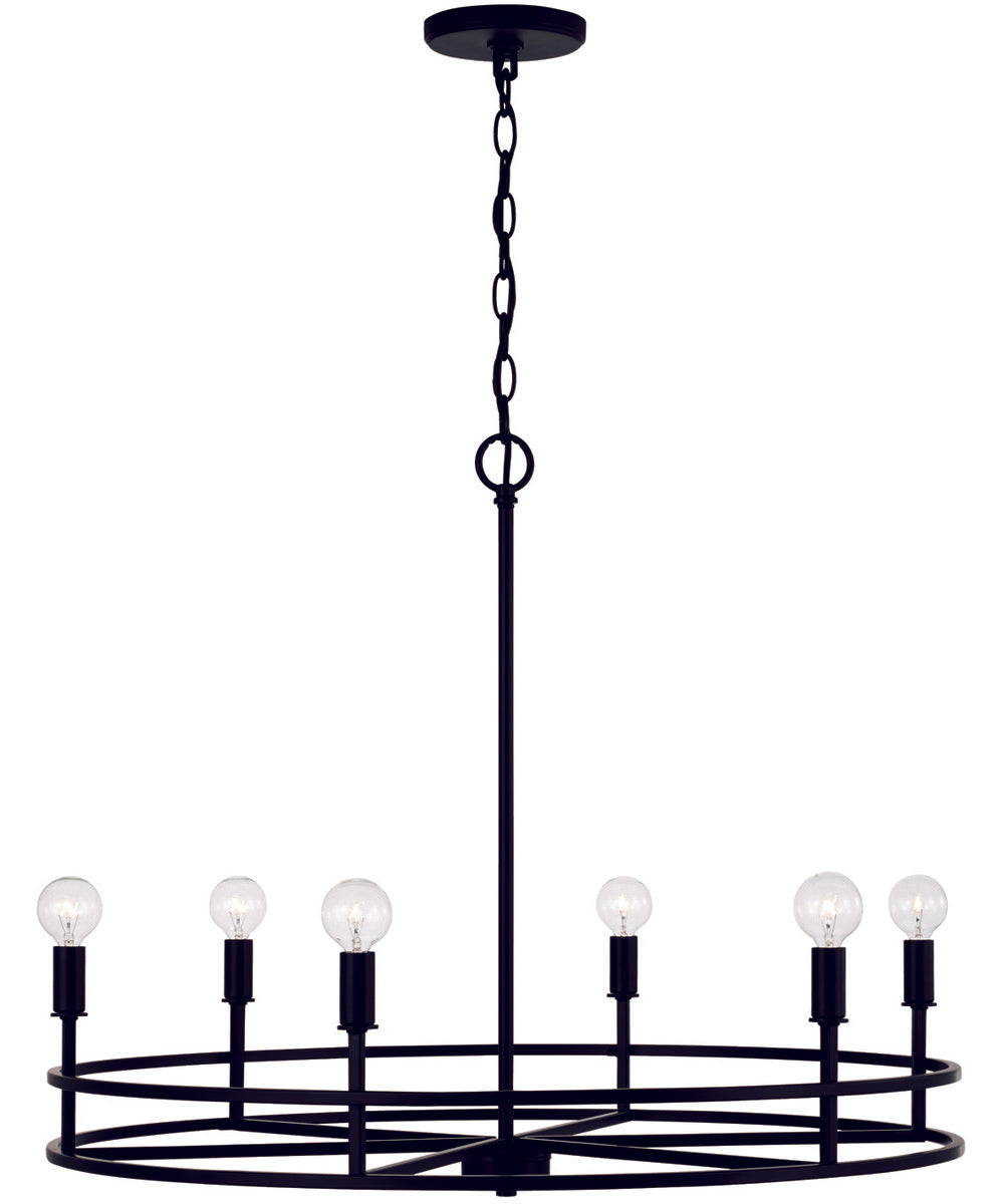 Fuller 6-Light Chandelier Matte Black