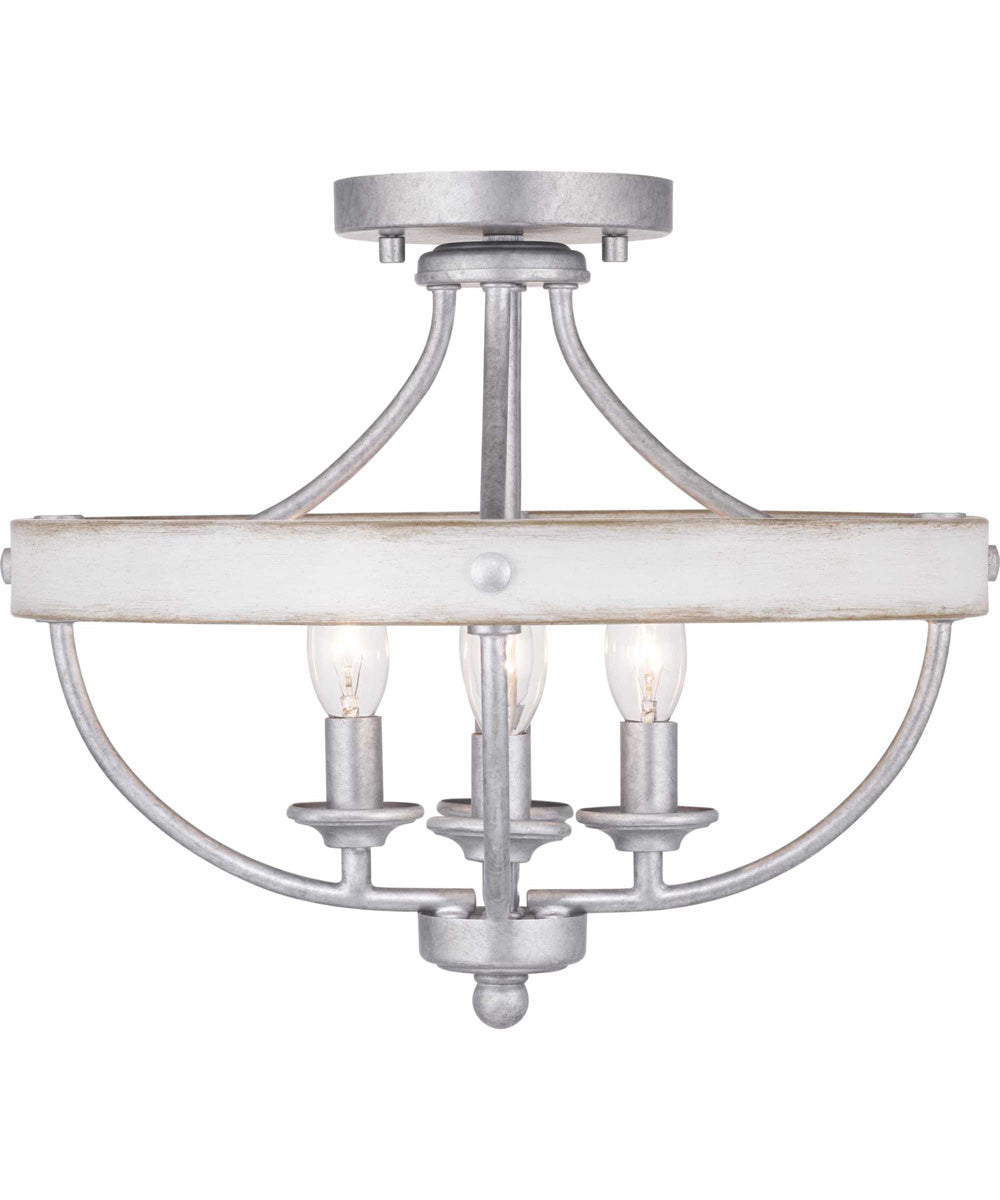 Gulliver 4-Light 14-1/4" Semi-Flush Convertible Galvanized Finish