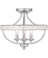 Gulliver 4-Light 14-1/4" Semi-Flush Convertible Galvanized Finish