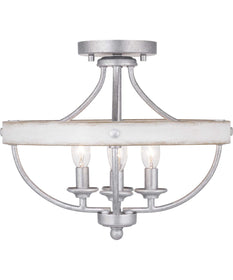 Gulliver 4-Light 14-1/4" Semi-Flush Convertible Galvanized Finish