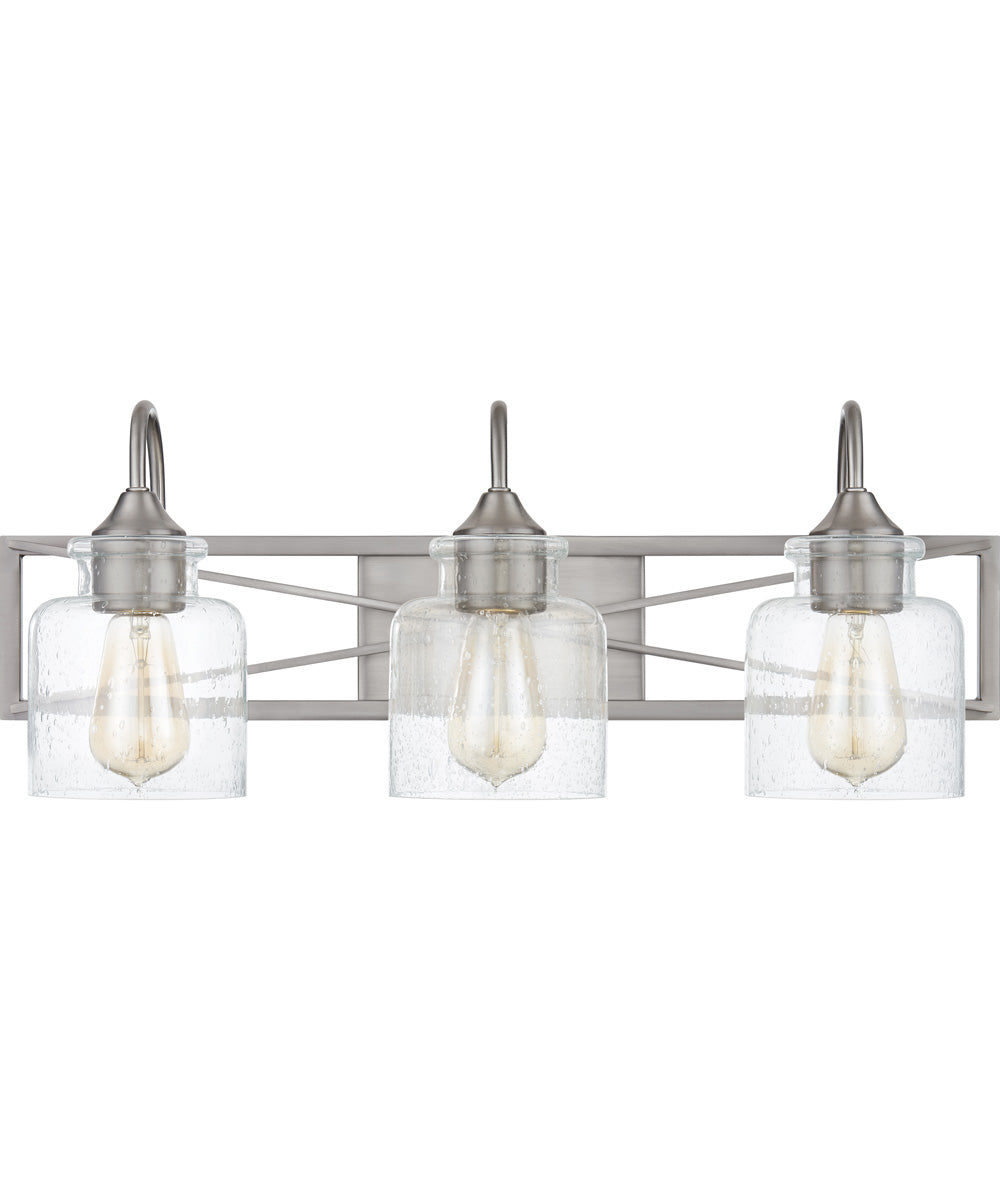 Bartley Large 3-light Bath Light Brushed Nickel